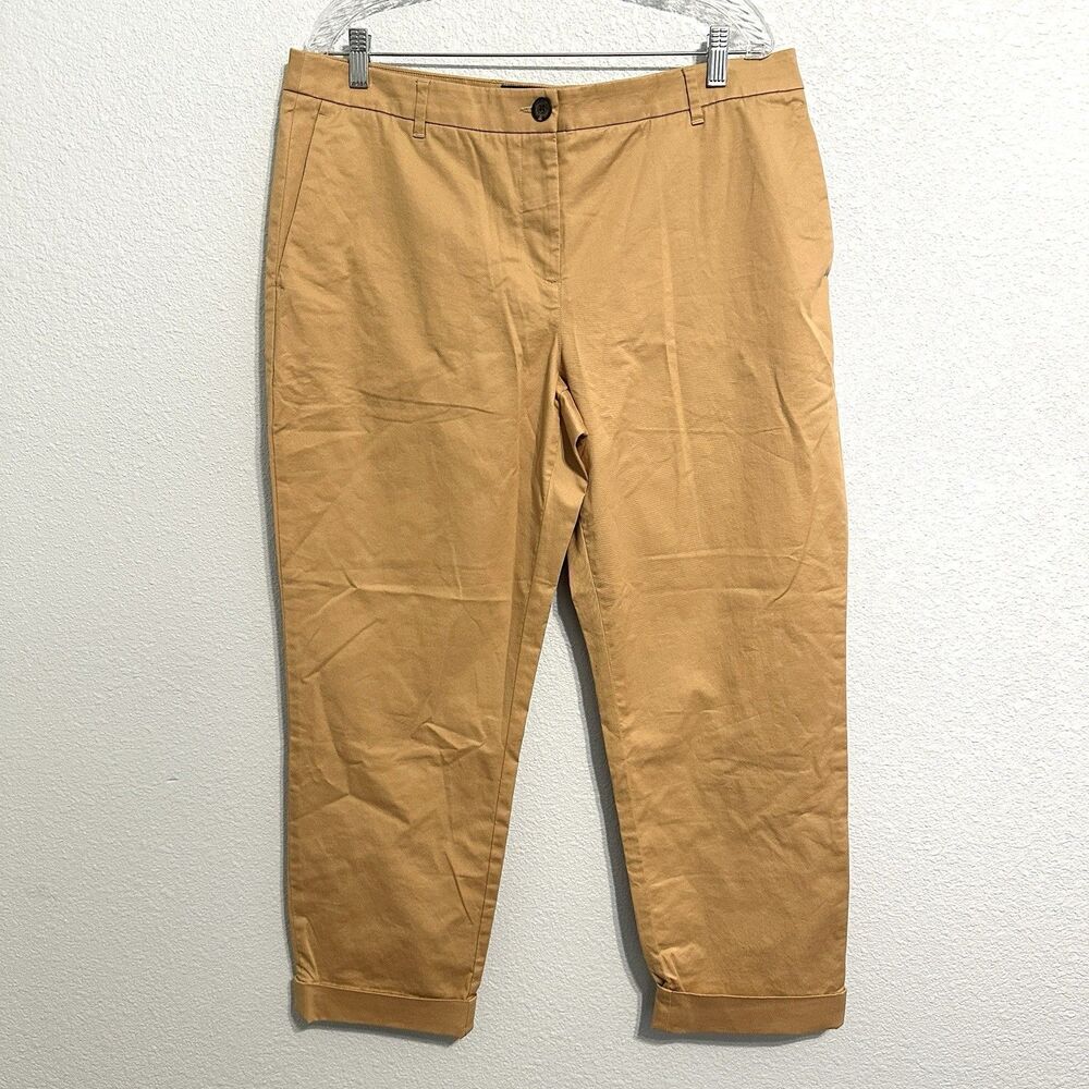 Wildfang Essential Trouser Women’s 14 Camel Tan Chino Straight Leg Pants NWT